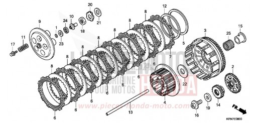 EMBRAYAGE CRF250RF de 2015
